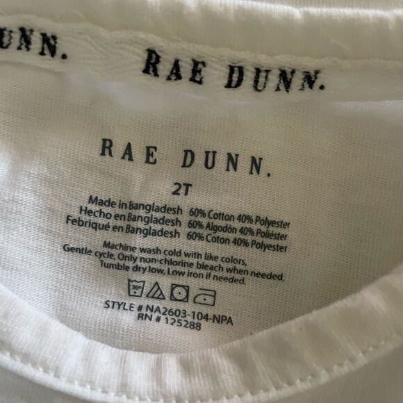 Rae Dunn Thanksgiving long sleeve shirt ~GOBBLE GOBBLE ~ size 2T - Picture 4 of 4